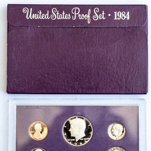 1984 S US Uncirculated Proof Mint Set-5 Proof Coins Original Packaging-Beautiful